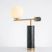 Северная Европа прикроватная тумбочка для спальни отель Мраморное стекло led постмодерн гостиная модельная комната дизайнерское освещение