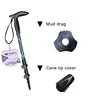 Short T-handle Walking Stick 46-100cm Carbon Fibers 3 Sections Telescopic Mountain-climbing Crutch 2