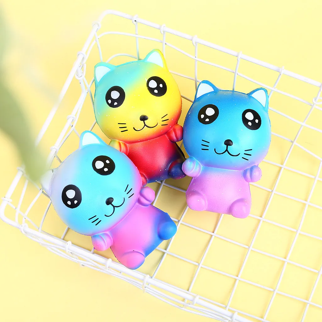 Colorful Cartoon cat kids Adult Toy Stress Reliever Eliminate Antistress Finger Pets toy Girl gifts Girly Heart Pinch Fun #B