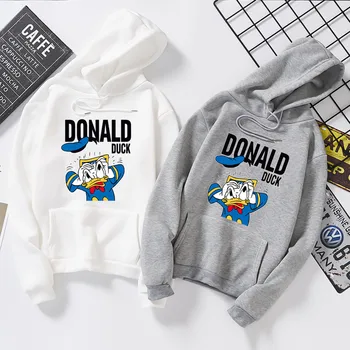 

2020 Spring new Donald Duck cartoon print Women's Hoodies New Korean Edition Students'Loose Long Sleeve Jacket s6282
