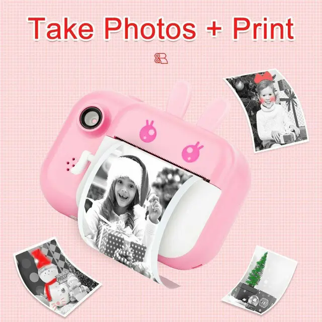 Children Instant Print Camera Thermal Printing Camera Digital Photo Camera Girl Toy Child Camera Video Recorder Birthday Gifts 2