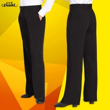 Doubl, модная мужская одежда для бальных танцев, профессиональная стильная свободная Одежда для танцев, прямые черные брюки для латинских танцев, штаны для соревнований