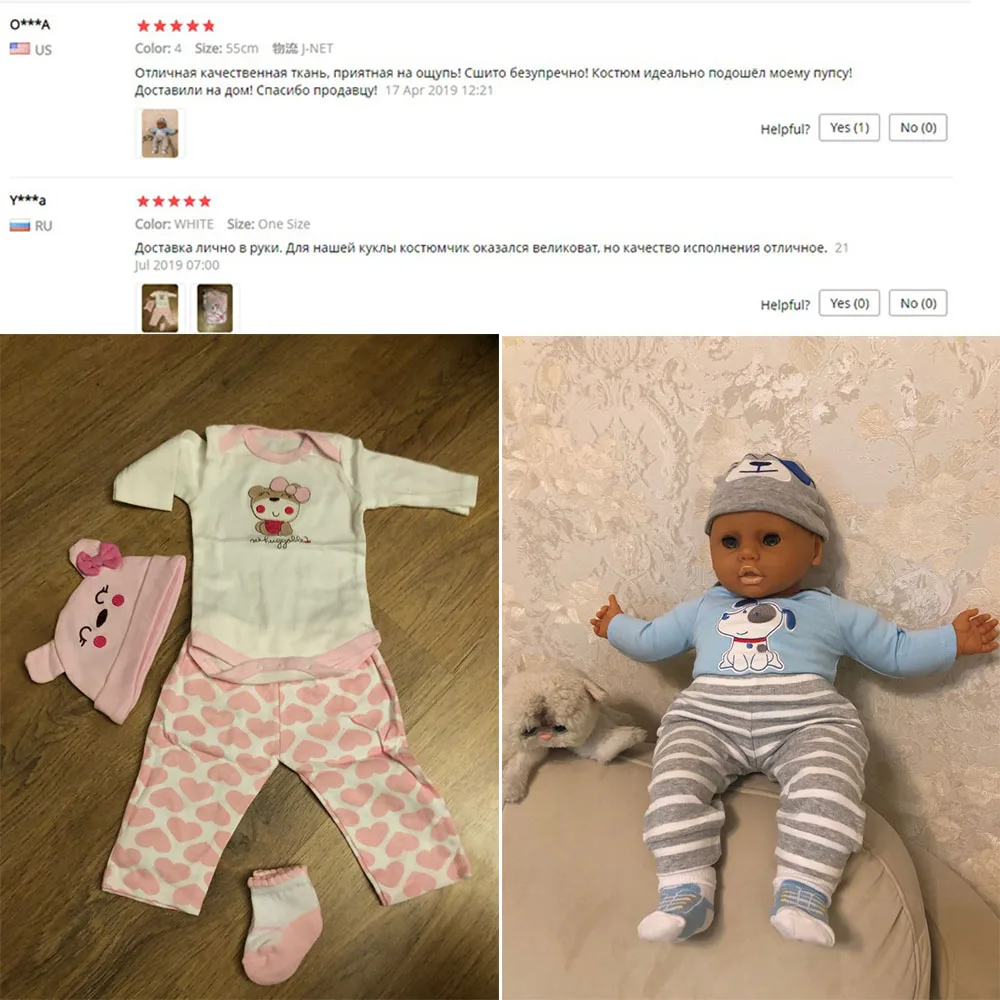 NPK 22 ''Reborn Baby Doll Одежда Модный стильный силиконовый Reborn 50-55 см Bebe кукла аксессуары для детей DIY куклы