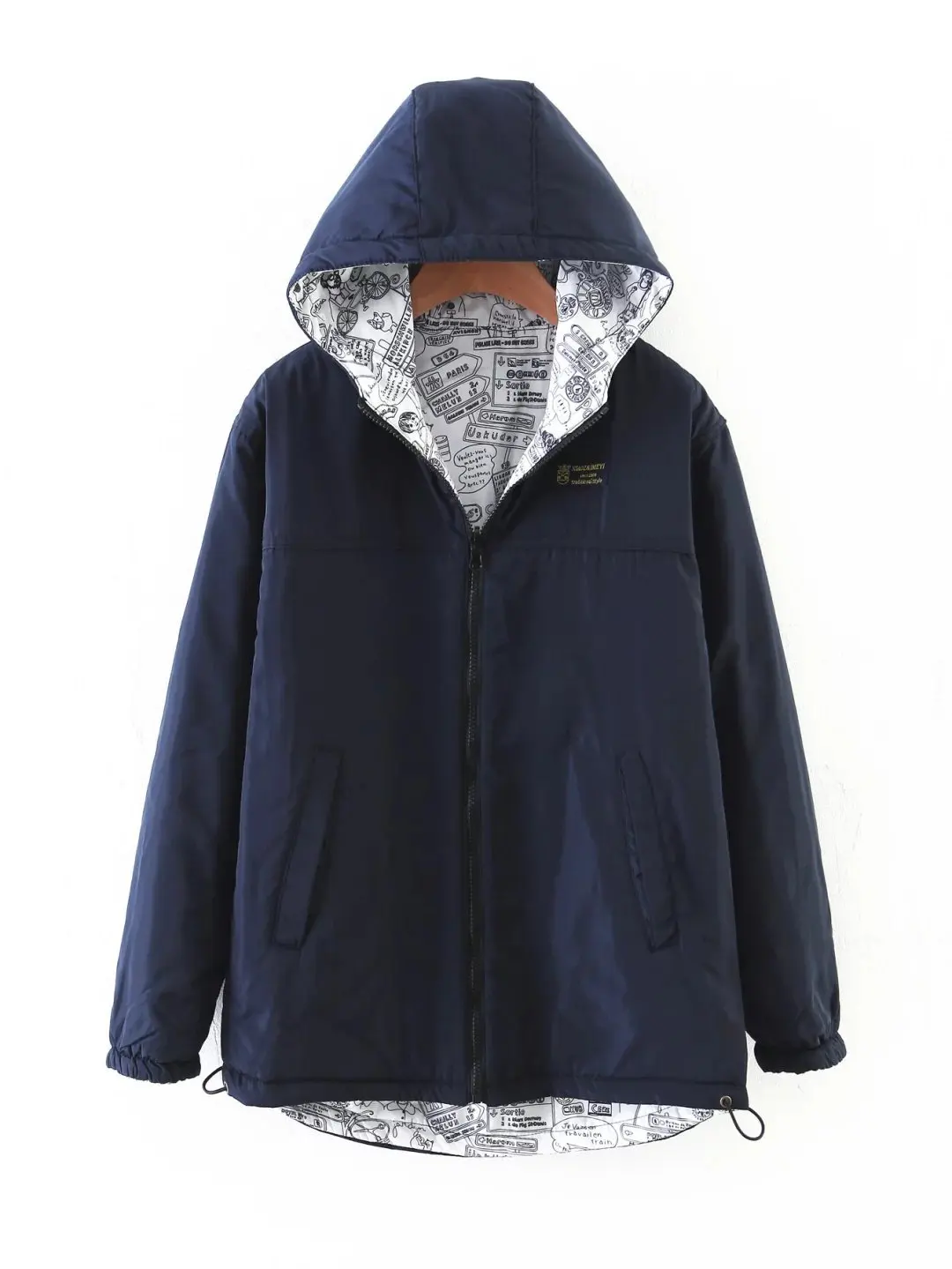 Autumn And Winter New Style plus Cotton Both Sides Wear Jacket Women's Cotton-padded Clothes Students Thin Cotton Coat