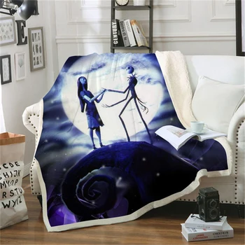 

Anime Skull Undertale Printed Plush Throw Blanket Sherpa Fleece Bedspread Sofa Blankets For Beds Square Picnic Soft Blanket