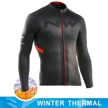 

NW Brand Winter Cycling Jersey Long Sleeve Thermal Fleece Bicycle Wear Bike Cycling Clothing Invierno Maillot Ciclismo