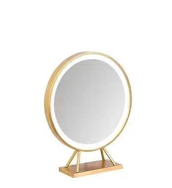 Barber's special lamp mirror hair salon hair salon mirror studio makeup with lamp single side double side round ta