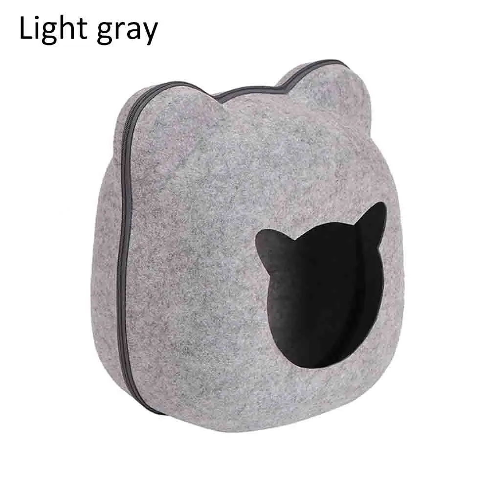 Semi Closed Removable Dog Cat Bed Cat Sleeping Bag Cat Cave Sofa Mat Winter Warm Pet 3