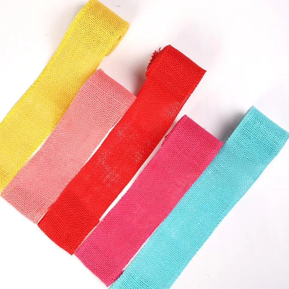 

W6 CENTIMETERS L2M / roll Colorful Linen Roll Handmade DIY Canvas Roll Wedding Decoration Party Craft Supplies Festival Gift Pac