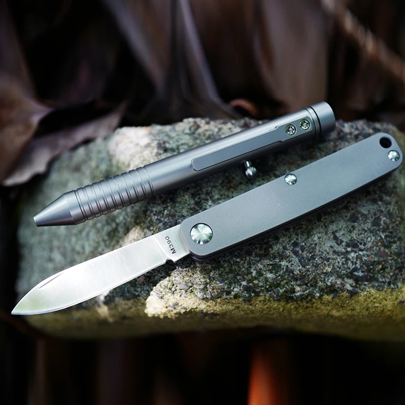 M390 Small Pocket Knife Folding Knife Daily Outdoor EDC Portable Lock-free Harmonious Sharp Self-defense