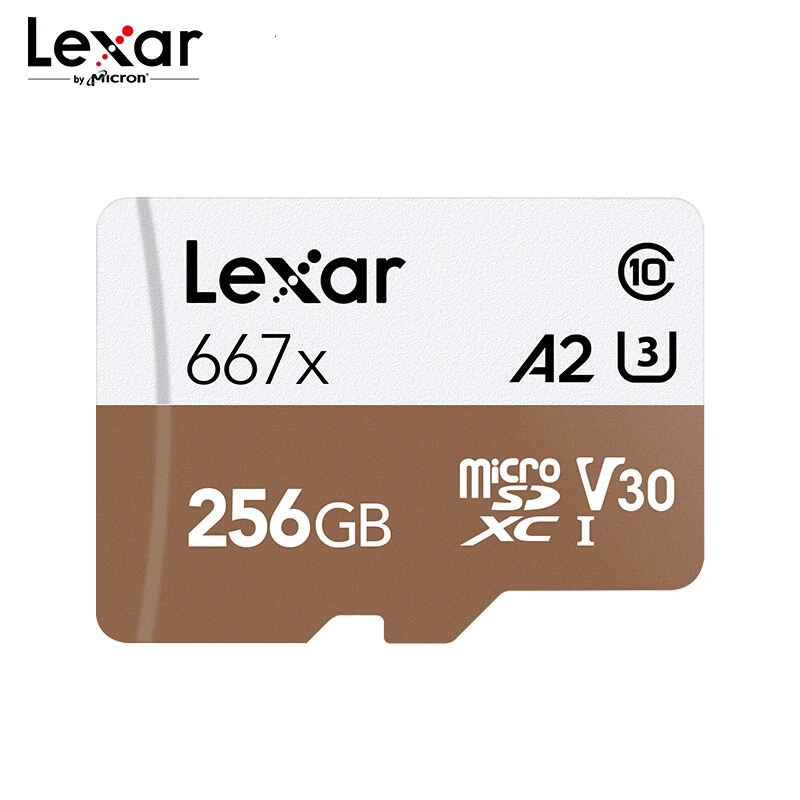 Lexar профессиональная карта памяти до 100 МБ/с. микро SD карты 667x C10 256 ГБ TF карта 128 ГБ Бесплатный адаптер для беспилотная спортивная видеокамера