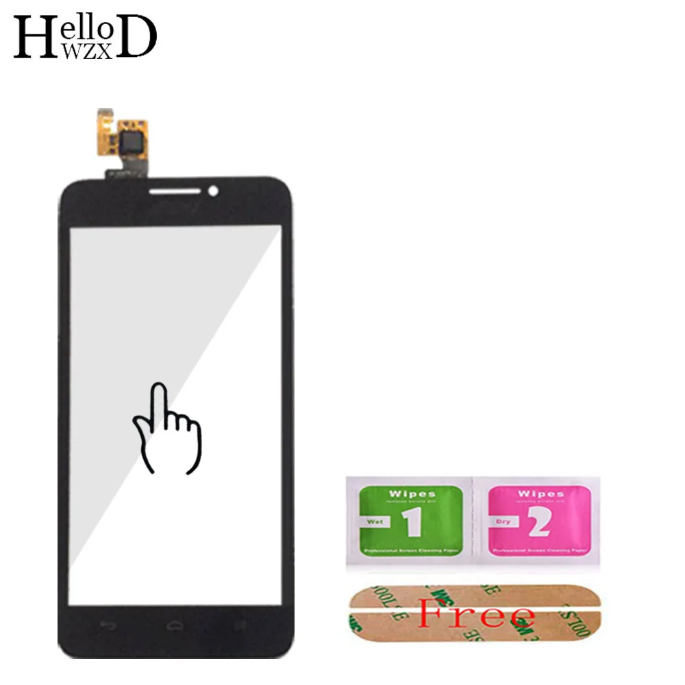 Touch Screen Sensor For HuaWei G510 G610 G620 G620S G630 Touch Screen Digitizer Panel Front Glass TouchScreen 3M Glue Wipes