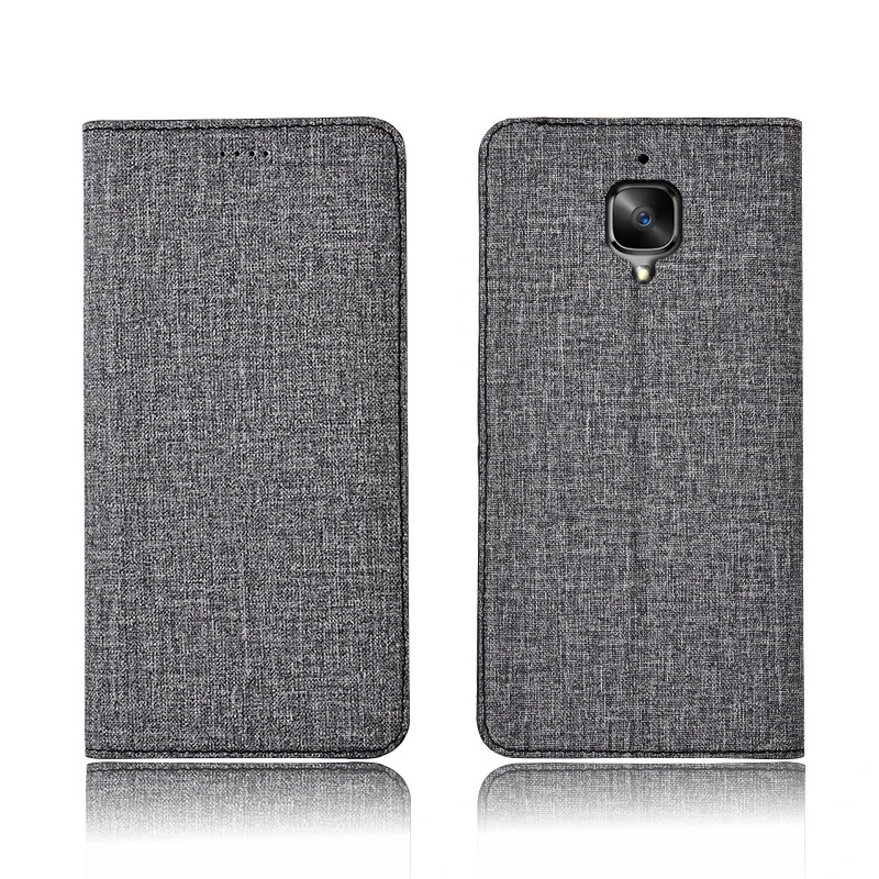 Для oneplus 3T Чехол-книжка one plus 3 чехол противоударный тканевый чехол 1+ 3 1+ 3T silcone мягкая задняя крышка из ТПУ - Цвет: gray