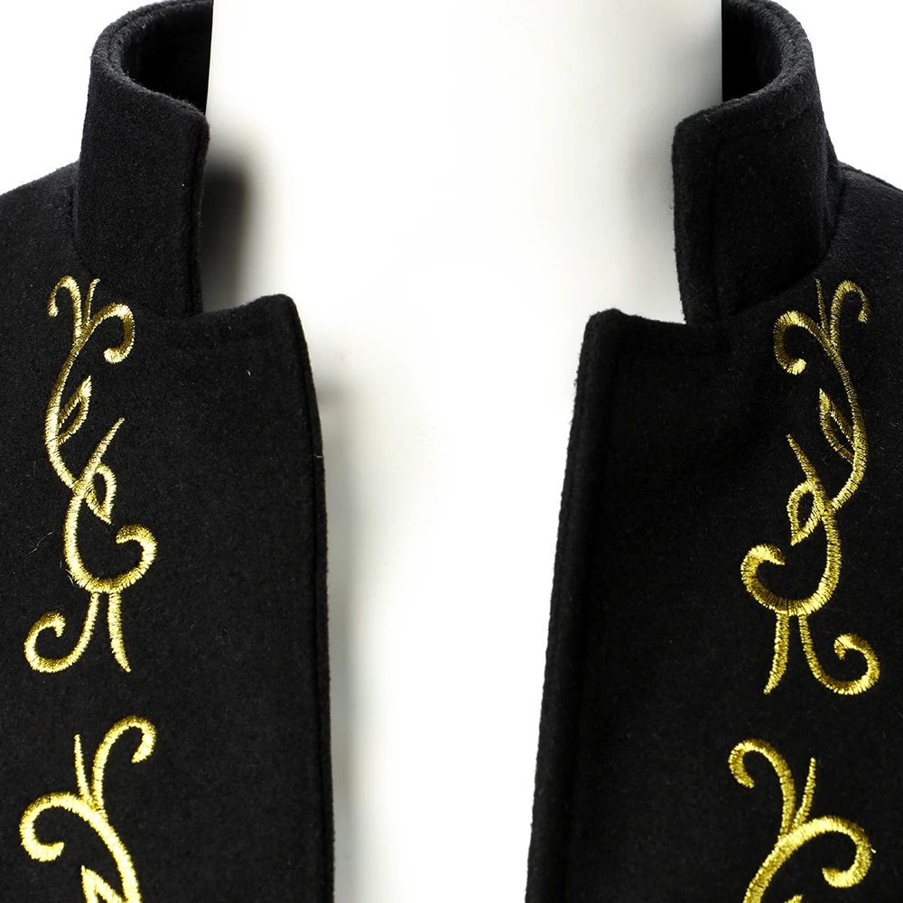 Winter New Men Jacket Casual Fashion Stand Collar Jacket Gold Embroidery Design Classic Fashion Men  Coat - Image 3