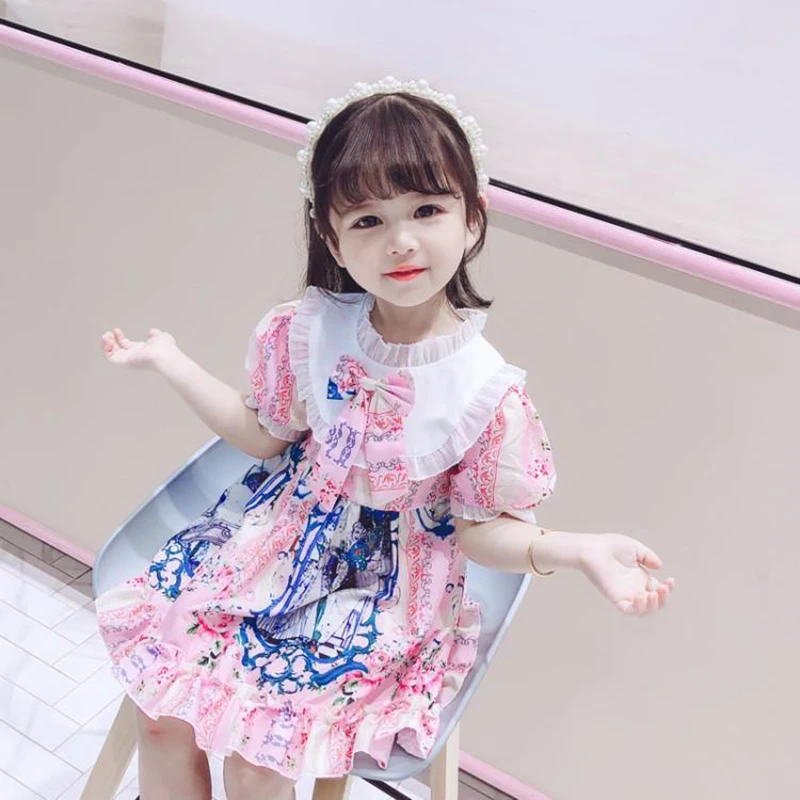 Children summer skirt daily girl lolita dress summer dress new super foreign lolita princess skirt small grils clothing