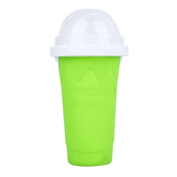 

210Ml DIY Smoothie Cup Pinch Into Ice Cup Silicone Double Layer Ice Cream Milkshake Juice Cup Cold Keeping Cup