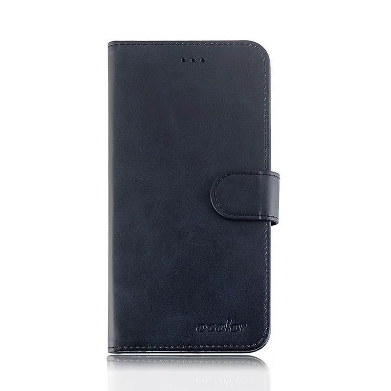 Black Ocolor для Cubot R19 кожаный чехол откидная крышка с карманом наклейка с антидетонационным чехлом для Cubot R19 кожаный защитный чехол - Цвет: Black