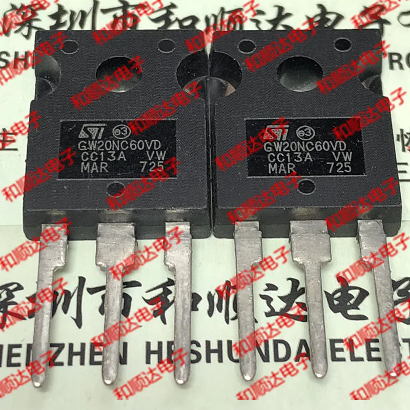 

Новинка (2 шт.) GW20NC60VD STGW20NC60VD TO-247 600V 30A TO247