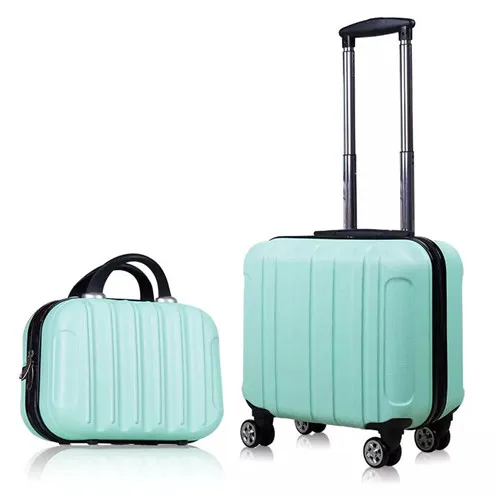 light green a set KLQDZMS модные Чемодан комплект чемодан на колесиках для путешествий чемодан на колесах для девочек кабина Rolling Чемодан ручной клади - Цвет: light green a set