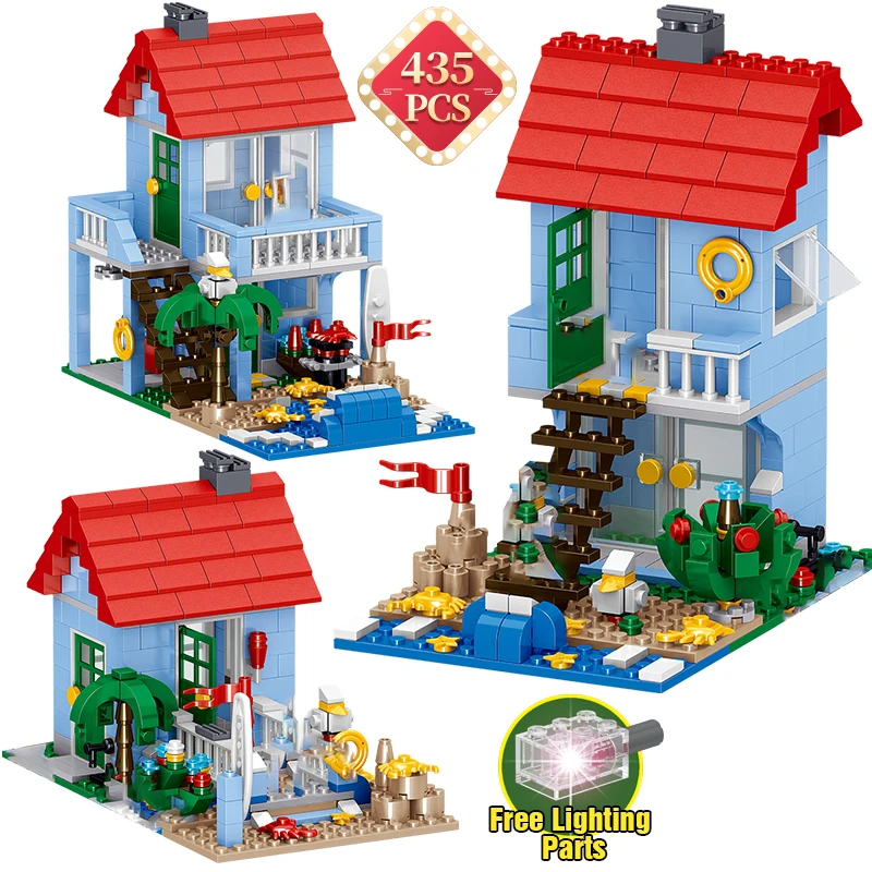 New Arrival Seaside Sightseeing House My World Building Blocks with Small Figures Lighting Effect Bricks Assembly Toys Kids Gift New Arrival Seaside Sightseeing House My World Building Blocks with Small Figures Lighting Effect Bricks Assembly Toys Kids Gift