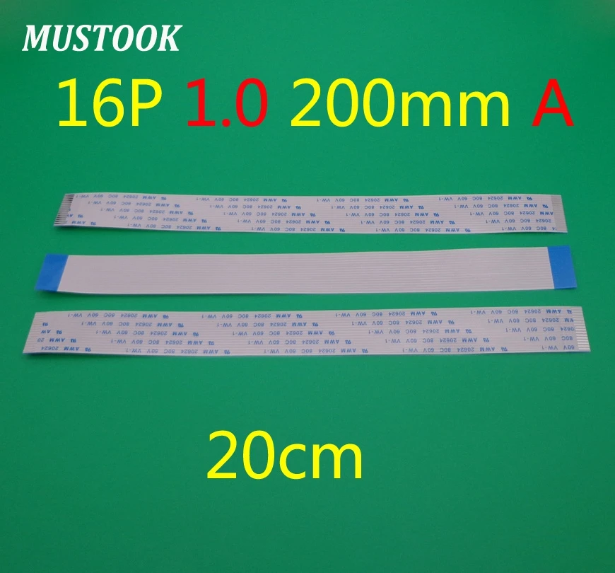 20X New FFC FPC flat flexible cable 1.0mm pitch 16 pin 16pin Forward Length 200mm Width 17mm
