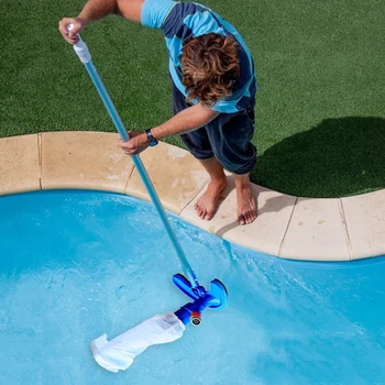 

Practical Pool Cleaner Swimming Pool Multi-functional Classic Texture Outdoor Pond Fountain Vacuum Brush Cleaning Tools