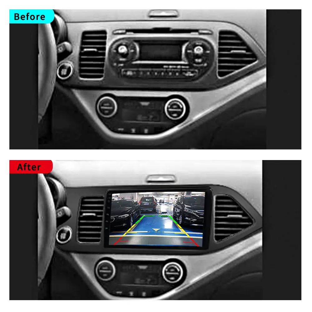 EKIY 9 ''ips Android автомобильный DvD gps мультимедийный плеер для 2011 2012 2013 KIA PICANTO Утро gps головное устройство Wi-Fi, 4 ядра No 2 Din