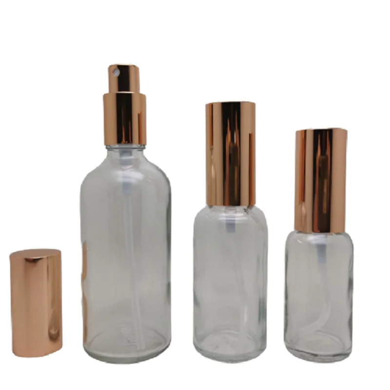 5Ml ~ 100Ml Szklana Butelka Z Rozpylaczem Róża Złota Nakrętka Perfumy Z Atomizerem Butelka Z Rozpylaczem Pojemnik Na Kosmetyki Piękno W Porządku Mgieł