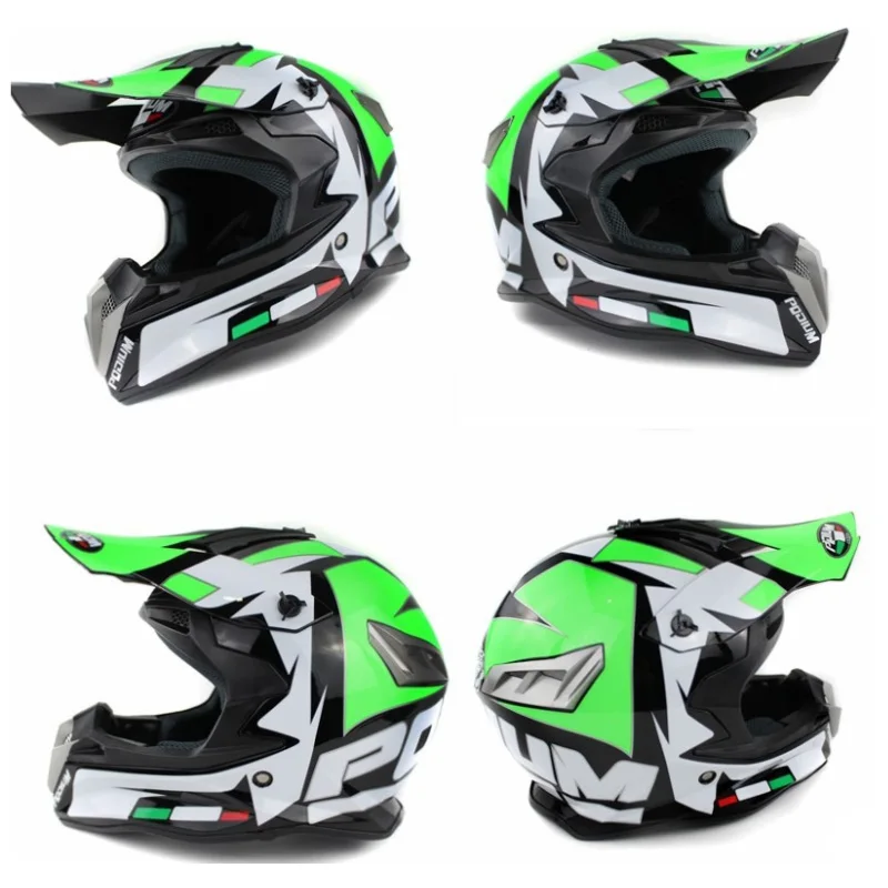 Полнолицевой шлем горный bikedownhike rashing горный крест-шлем с флагом casque moto cross Байкерский шлем capacete moto Mask - Цвет: D stlye