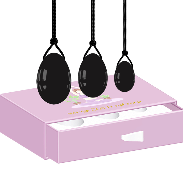 Stone Yoni Eggs Drilled Jade Egg Set with Box Women Kegel Exercise Vaginal Muscle Tightening  Feminine Hygiene Product