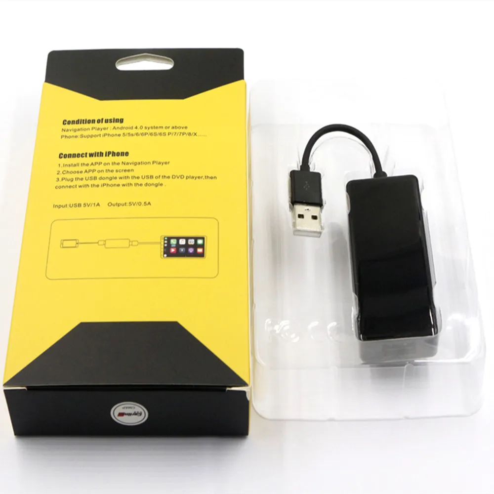 Apple Внешний порт CarPlay Mirror Link MINI USB Smart Link телефонная коробка для Android навигационный плеер с Android авто автомобильный тв-тюнер
