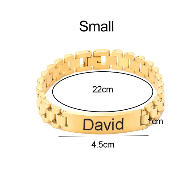 Customized Male Name Bracelet Stainless 