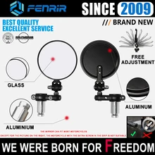 Универсальный мотоцикл черный " Круглый 7/8" Ручка Бар Конец Зеркала Кафе RACER BOBBER CLUBMAN для Honda Suzuki KTM Yamaha kawasaki