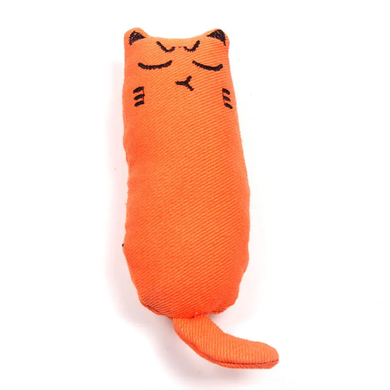 Orange Забавная игрушечная кошка, Интерактивная, необычная, для домашних животных, для шлифования зубов, кошачьи когти, для укуса, для кошки, мятный скребок, для котенка, для жевания, подушка, принадлежности - Цвет: Orange