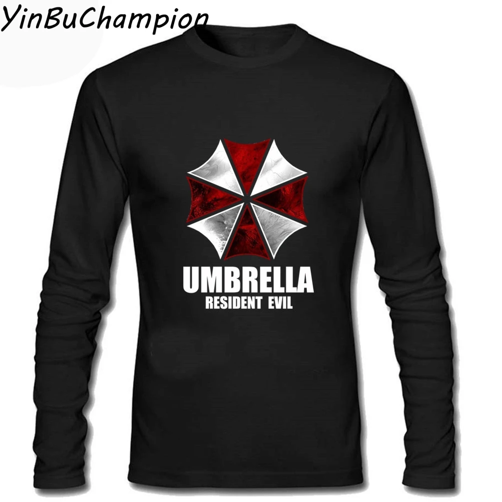 Мужская футболка &quotUmbrella&quot &quotBiohazard&quot футболки с длинным рукавом одежда для