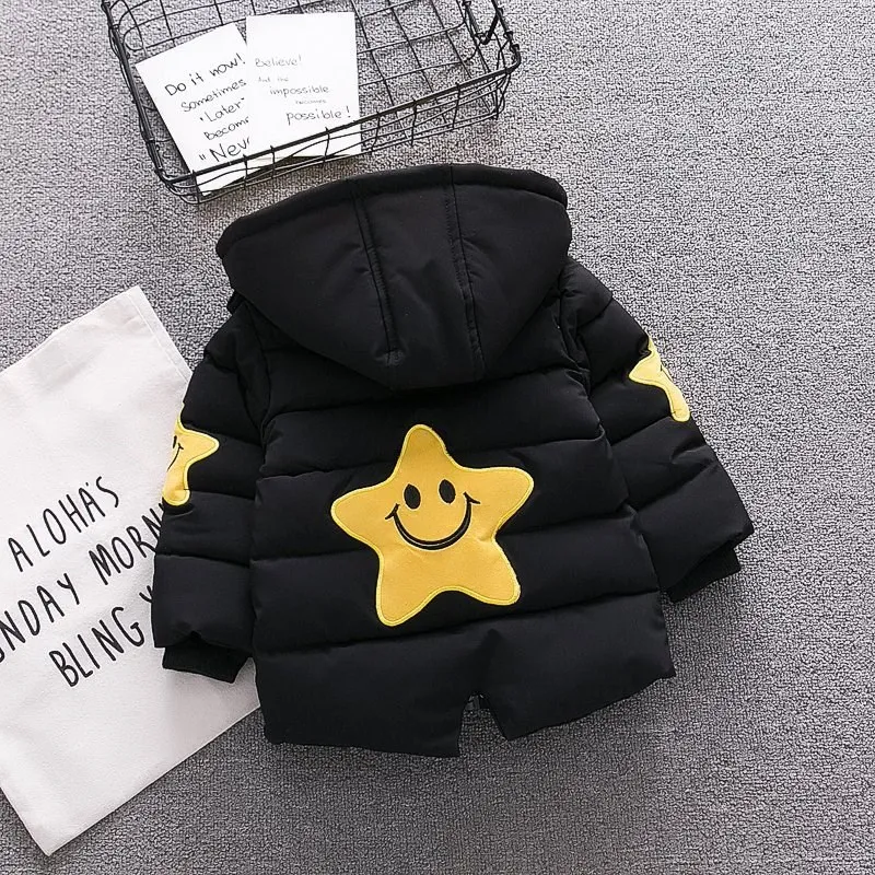 

0-1-2-3-Year-Old Boys Thick down Feather Cotton-padded Clothes Or Two a Year of Age Semi-Baby Winter Warm Cotton-padded Jacket C