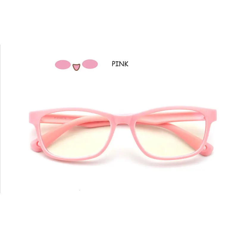 Blue Light Kids Glasses Flexible Silicone Optic Prescription Eyeglasses Frame Boys Girls Cellphone Computer Glasses