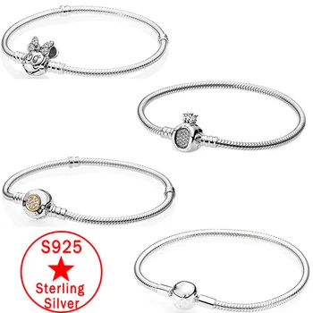 

AODOGE Genuine Bracelet Silver 925 Jewelry Snake Chain Bangle & Bracelet Silver 925 Original Jewelry Valentine Gift 2020 HJS902