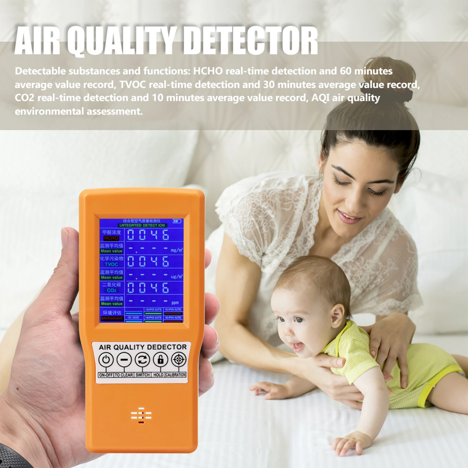 JSM131 SC Multifunctional Digital Mini Carbon Dioxide Detector Gas Analyzer Protable Air