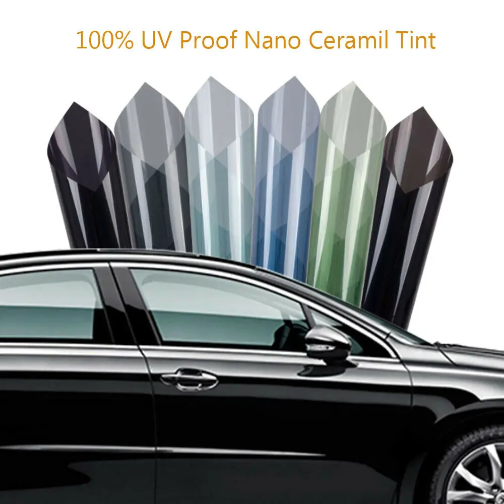 

SUNICE 50cmx300cm Car Window Tint 2ply Tinting Film Car Sunshade Vinyl 5%-70%VLT Car Windshield Glass Sticker Multi-color
