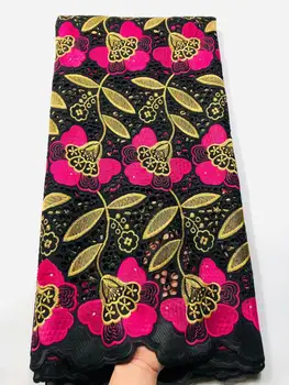 

African 100% Cotton Lace Fabric Latest Swiss Voile Lace In Switzerland With Stones For Men Women Dress Party