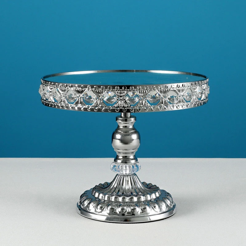 Silver cake stand Wedding Dessert Tray Cake Stand Cupcake Pan cake display table decoration Party mirror stand 1-3pcs
