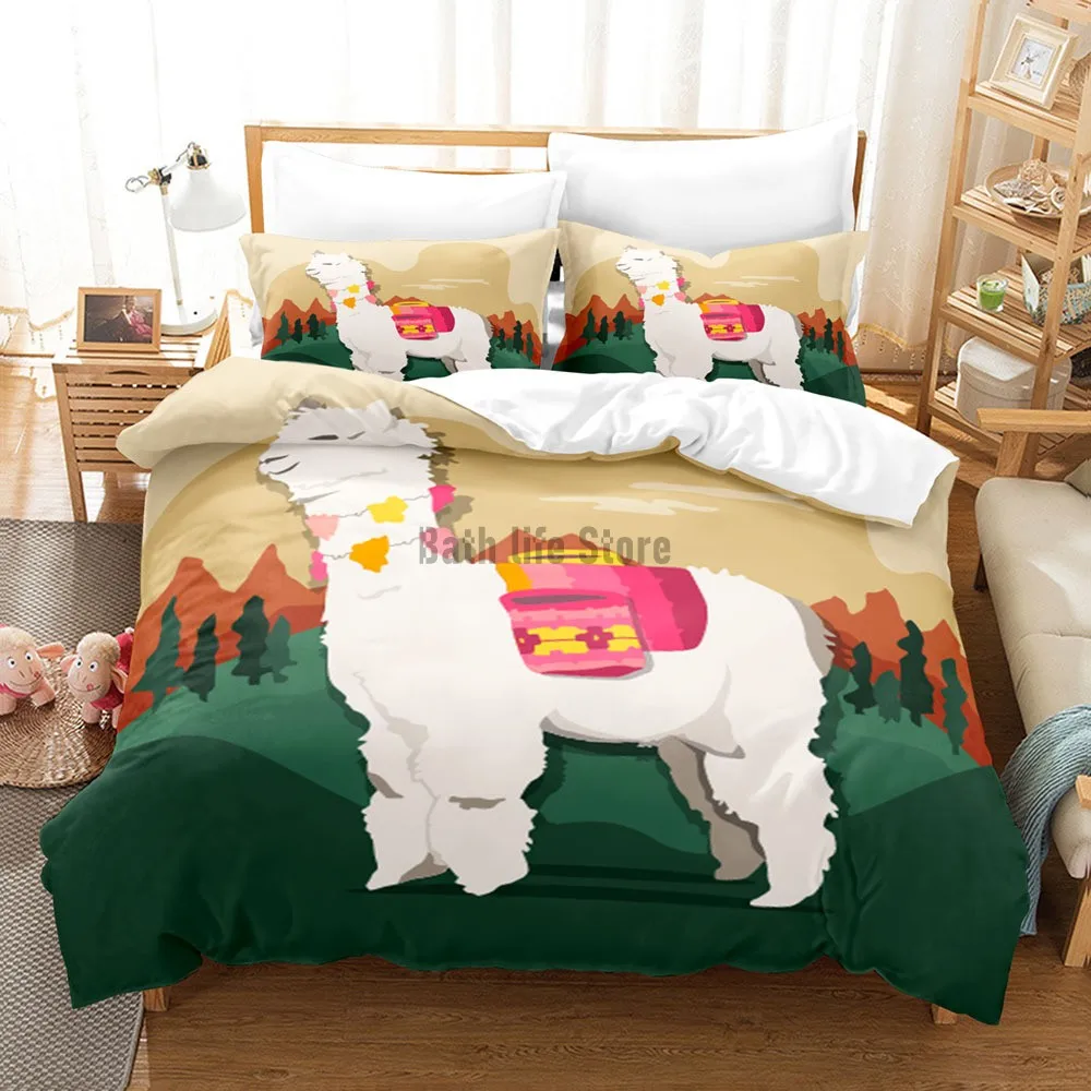 

Fashion 3D Cute Sheep Bedding Set Digital Print Duvet Cover Pillowcase 2/3 Pcs Bed Single/Twin/Double/Full/ Queen/ King Size