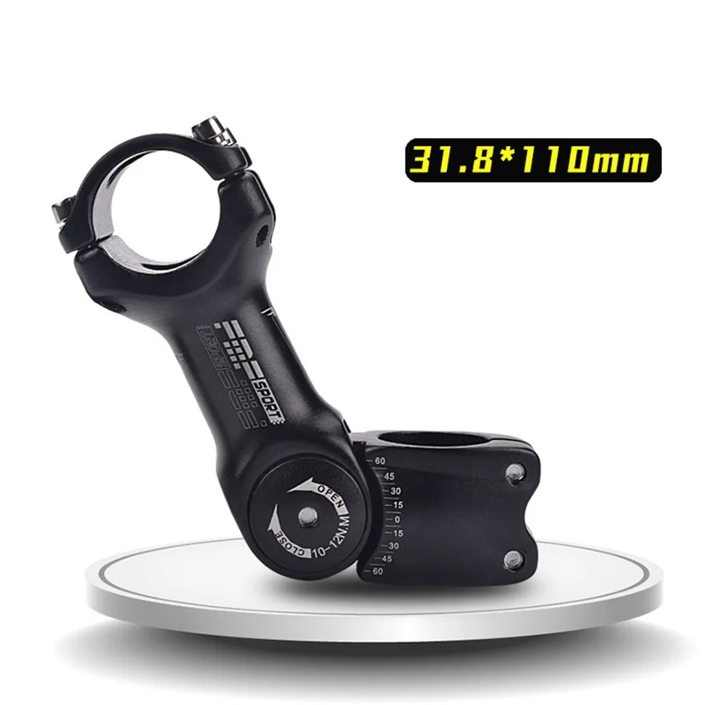New Active Bicycle Stem Adjustable Angle MTB Road Mountain Bike Stem Aluminum Alloy 6061 For Cycling 31.8mm/25.4mm Handlebar