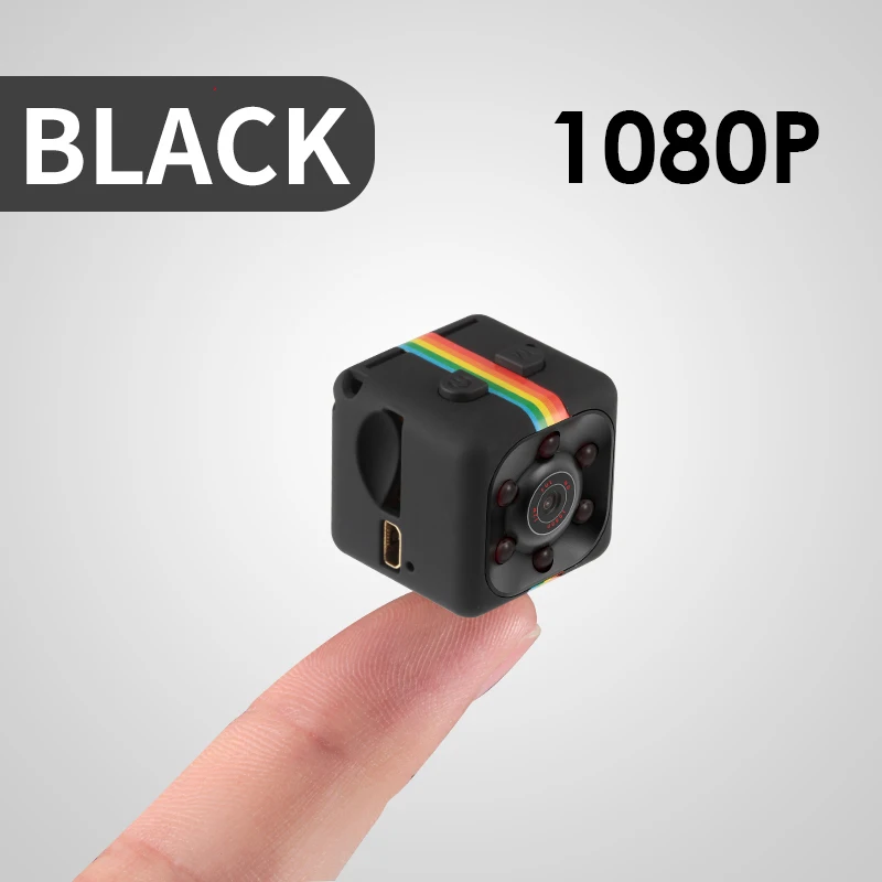 Black 1080P Мини-видеокамера Espion SQ11, маленькая камера gizli Micro Bike DV ночного видения, камера видеонаблюдения SQ 11, поддержка скрытой sd-карты - Цвет: Black 1080P