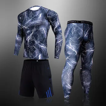 

Thermal Underwear Men Winter Camouflage Sports Cycling Base Layer Men's Workout Compression Quick Dry Rashgard Male Set