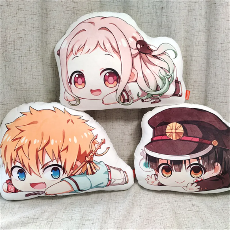 Аниме подушки Hanako kun в туалете милые плюшевые подставки для женщин Двусторонняя