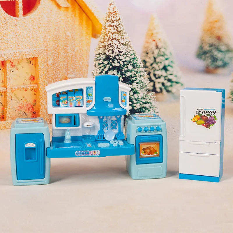 Мини-кухня игровой домик игрушки Мульти-Аксессуары Модель Холодильник согласно Тайваню изысканная упаковка Набор детских игрушек