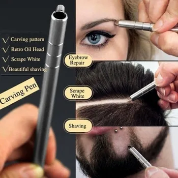 

Tattoo barber Hair magic Engrave Razor Pen for Eyebrows Beards Shaving Salon DIY Blades Hair Styling carve scissors