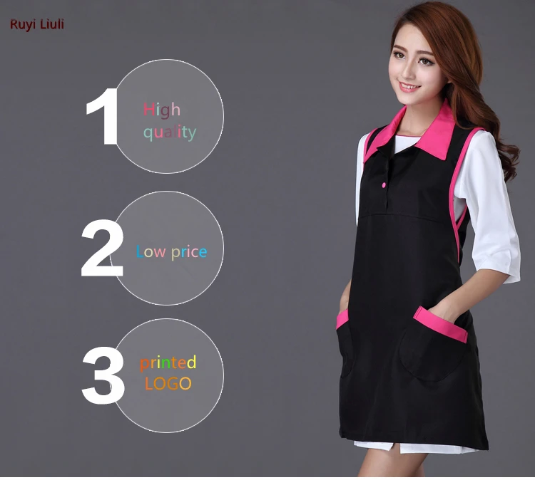 Ruyi L-Beauty manicure apron Korean version of the new beauty apron work clothes beautician work clothes